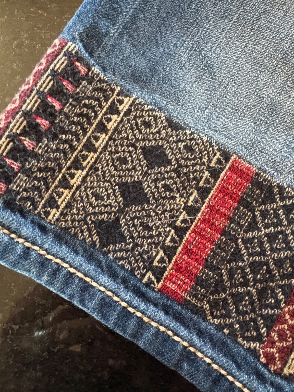 Miss Me High Rise Denim Skirt Size 31 Southwestern Western Y2K - Picture 11 of 14